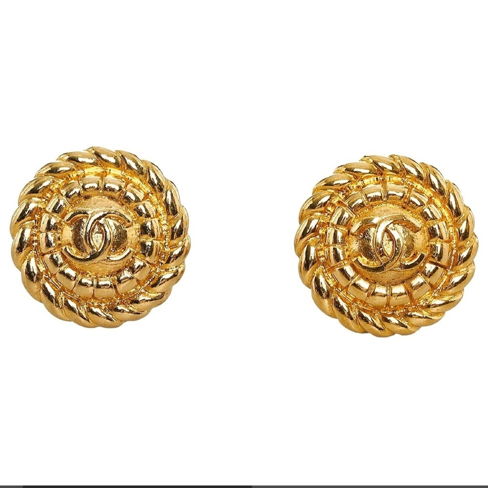 CHANEL Gold Spiral Earrings - Picture 9 of 10